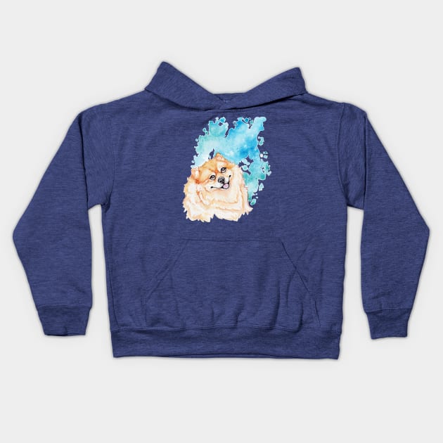 Pondering Pomeranian Kids Hoodie by TaksArt